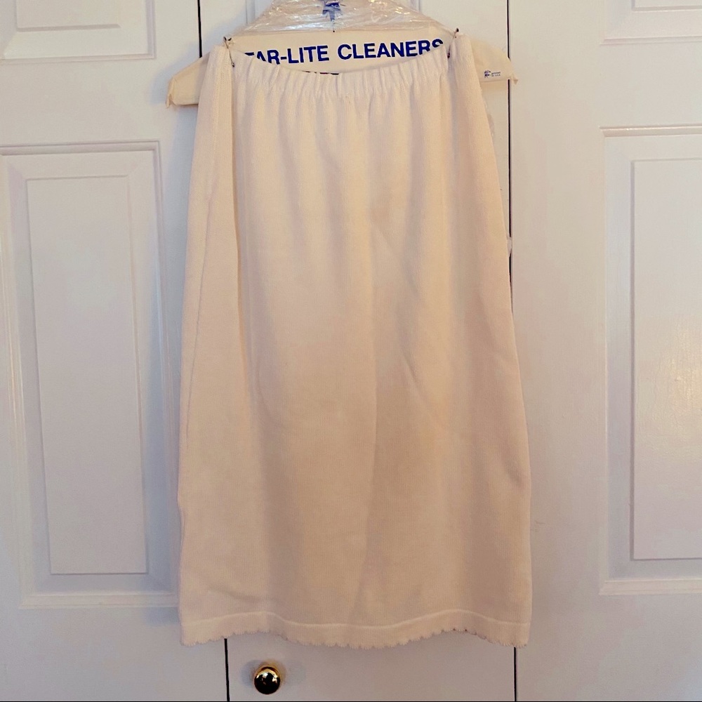 100% cotton midi sweater skirt